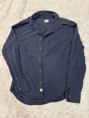 Marine Layer Navy Blue Casual Button-Down Shirt